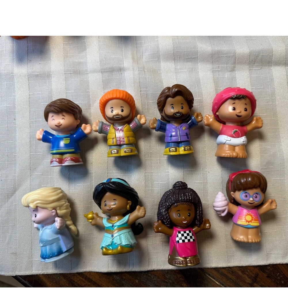 Fisher Price Little People Figures Lot of 8 Elsa Jasmine Disney & Friends Mixed